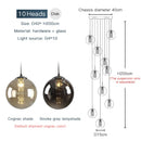 2025 Glass Ball Chandelier Spiral Light G4 Led - Modern Villa Lighting by Ljojo