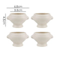Ljojo Lion Head Ceramic Soup Bowl with Embossed Handle - Set of 2