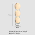 Ljojo Metal Acrylic Ball Rack LED Floor Lamp for Bedroom Home Decoration Chandelier