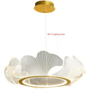 Ginkgo Lotus Leaf Chandelier Light - Postmodern Dimming Fixture by Ljojo