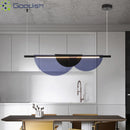 Medieval Bauhaus Acryl Bule/Amber LED Pendant Light Chandelier for Home Decor by Ljojo