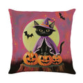 Halloween Cat & Pumpkin Pillow Covers by Ljojo for Sofa, Bedroom, Car