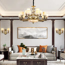 Ljojo Luxury All Copper Jade Chandelier for Living Room Restaurant Villa Hall