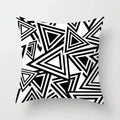 Geometric Black Yellow Cushion Covers - Ljojo Modern 18" Throw Pillow Case