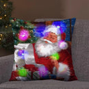 Ljojo LED Retro Santa Christmas Lights Pillowcase Home Decor 45x45