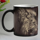 Ljojo Lion Ceramic Color Changing Coffee Mug, Funny Novelty Gift, Magic Tea Cup