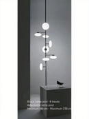 European Minimalist White Glass LED Floor Lamp by Ljojo - Multi-head Metal Frame Bedside Living Room Decor