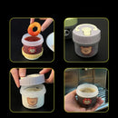 Ljojo 100ml Leak-proof Sauce Cup with Lid - Portable Reusable Salad Dressing Container