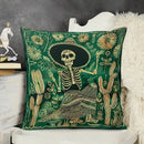 Day of the Dead Skeleton Pattern Pillow Covers by Ljojo - Sofa, Bedroom, Car Pillow Cover