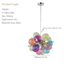 Nordic Color Glass Chandeliers - Art LED Pendant Lights for Bedroom Living Room by Ljojo