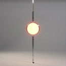 2026 Chrome Metal Floor Lamp White Acrylic Ball LED Standing Light for Living Room by Ljojo