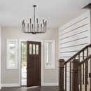 Black Chandelier Farmhouse Dining Room Light Industrial 6-Light Candle Pendant Chandelier for Kitchen by Ljojo