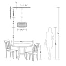 Ljojo 5-Light Brushed Brass Crystal Glass Chandelier - Contemporary Modern Pendant Light