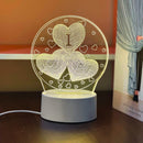 LED Heart Night Light - USB Romantic Desk Lamp for Proposal, Wedding, Mother's Day, Father's Day by Ljojo