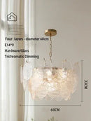 LED Glass Chandelier Modern Pendant Lamp for Restaurant Living Room Bedroom Home Decor Lighting by Ljojo