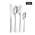 Ljojo 30-Piece Stainless Steel Cutlery Set - Ideal for Restaurants and Hotels
