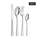 Ljojo 30-Piece Stainless Steel Cutlery Set - Ideal for Restaurants and Hotels