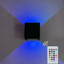 Ljojo LED Square Wall Lamp 6W Remote-Controlled USB Rechargeable Indoor Light