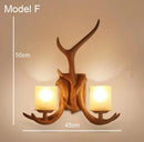 Retro Deer Horn Wall Lamp Industrial Style for Living Room by Ljojo