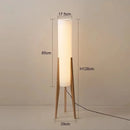 Ljojo LED Floor Lamp, Zen Nordic Retro New Chinese Style Black Walnut Décor