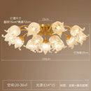 Ljojo Luxury Copper Ceiling Light Chandelier for Modern Living Room décor
