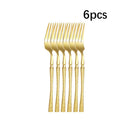 Ljojo 30-Piece Stainless Steel Tableware Set with Golden Waist Design