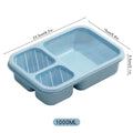 Ljojo 3-Compartment Lunch Box for Kids, Leak-proof Bento Box, Microwave Safe