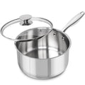 Ljojo 3-qt Stainless Steel Stew Pot with Lid, Induction Compatible, Thick Bottom
