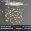 Ljojo LED Glass Ceiling Chandelier for Hotel Lobby Restaurant Art Lighting Fixtures