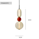 Italian Colored Glass Candy LED Pendant Light Fixture for Kitchen by Ljojo