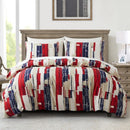 Geometric Boho Duvet Set + Pillowcase, 2/3pc Polyester Bedding, Single King Size, Ljojo Brand