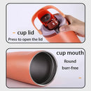 Ljojo 30oz Insulated Water Bottle with Straw - Vacuum Thermos Cup for Hot/Cold Drinks