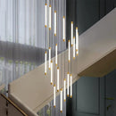 Ljojo Luxury Rotating LED Chandelier for High Ceiling Staircase