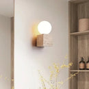 Cream Wind Stone Wall Light: Wabi-Sabi Glass Bedroom Corridor Sofa Background by Ljojo
