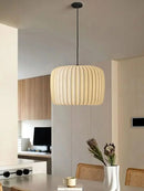 GEW LED Pendant Light Silk Fabric Art Nordic Chandelier for Living Room by Ljojo