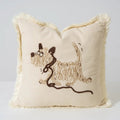 Embroidered Animal Cushion Cover 45x45cm by Ljojo - Puppy Horse Panda Bunny Zebra