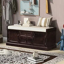 Ljojo™ Entryway Storage Bench with Drawers & Cabinets, Removable Cushion - End of Bed Bench
