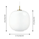Nordic Glass Sphere LED Pendant Light Fixture for Dining Room by Ljojo