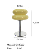 Ljojo Macaron Glass Table Lamp Trichromatic Dimming for Living Room, Bedroom Atmosphere