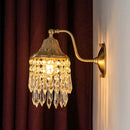 Ljojo™ Copper Crystal Wall Sconce: Elegant American Retro Style for Bedroom and Living Room
