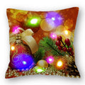 Christmas Santa LED Light Pillowcase for Home Decor, 45x45cm - Ljojo