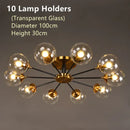 LED Ceiling Lamp Stylish Bubble Glass Flower Pendant Light by Ljojo for Home Decor