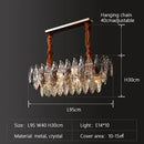 Modern Luxury Crystal Leaf Chandelier For Living Dining Room Pendant Light E14 Ljojo Fixture