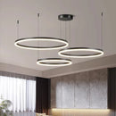 Modern Round LED Chandelier Pendant Lamp Nordic Hanging for Living Room Dining Bedroom by Ljojo