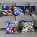 Ljojo LED Xmas Throw Pillows 18x18 inch - Cartoon Christmas Decoration