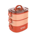Ljojo 3-Layer Insulated Lunch Box - Leakproof & Microwavable Student Bento Box