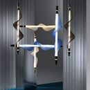 Italian Designer Art LED Pendant Lights Waves Chandeliers for Dinning Living Room by Ljojo