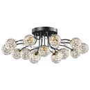 Ljojo LED Glass Ball Chandelier: Luxury Nordic Ceiling Light for Home Decor