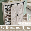Ljojo™ Sliding Door Shoe Storage Cabinet, 7-Tier Farmhouse Organizer