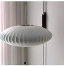 Japanese Style Imitation Silk Swing Arm Wall Lamp for Bedroom Study by Ljojo